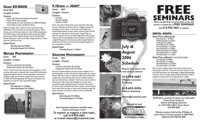 Casio Exilim EX-S600 Manuel utilisateur