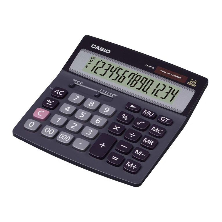 Casio Electronic Calculator Manuel utilisateur Casio Electronic Calculator Manuel utilisateur