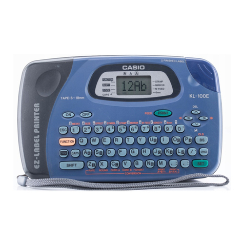 Casio KL-100E Manuel utilisateur Casio KL-100E Manuel utilisateur