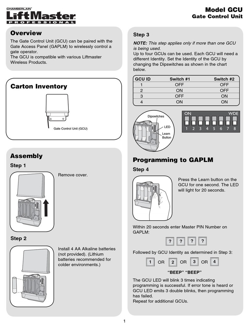 Chamberlain GCU Manuel utilisateur