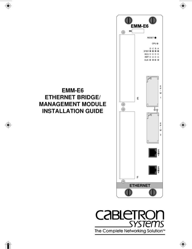 Cabletron Systems Spectrum EMM-E6 Manuel utilisateur Cabletron Systems Spectrum EMM-E6 Manuel utilisateur