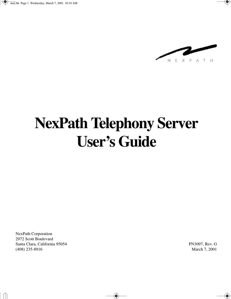NexPath Telephony Manuel utilisateur