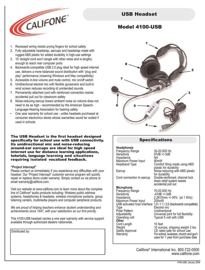 Califone 4100 Manuel utilisateur