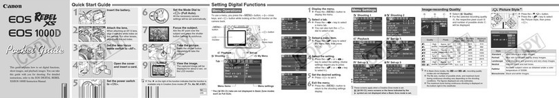 Canon 1000D - EOS Rebel XS Transcend 8GB Memory... Manuel utilisateur