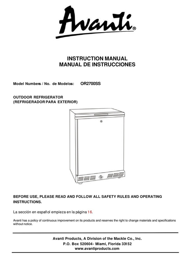 Avanti OR2700SS Manuel utilisateur