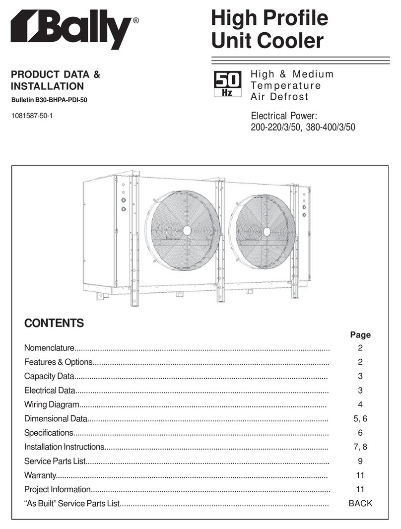 Bally High Profile Unit Cooler Manuel d'utilisation