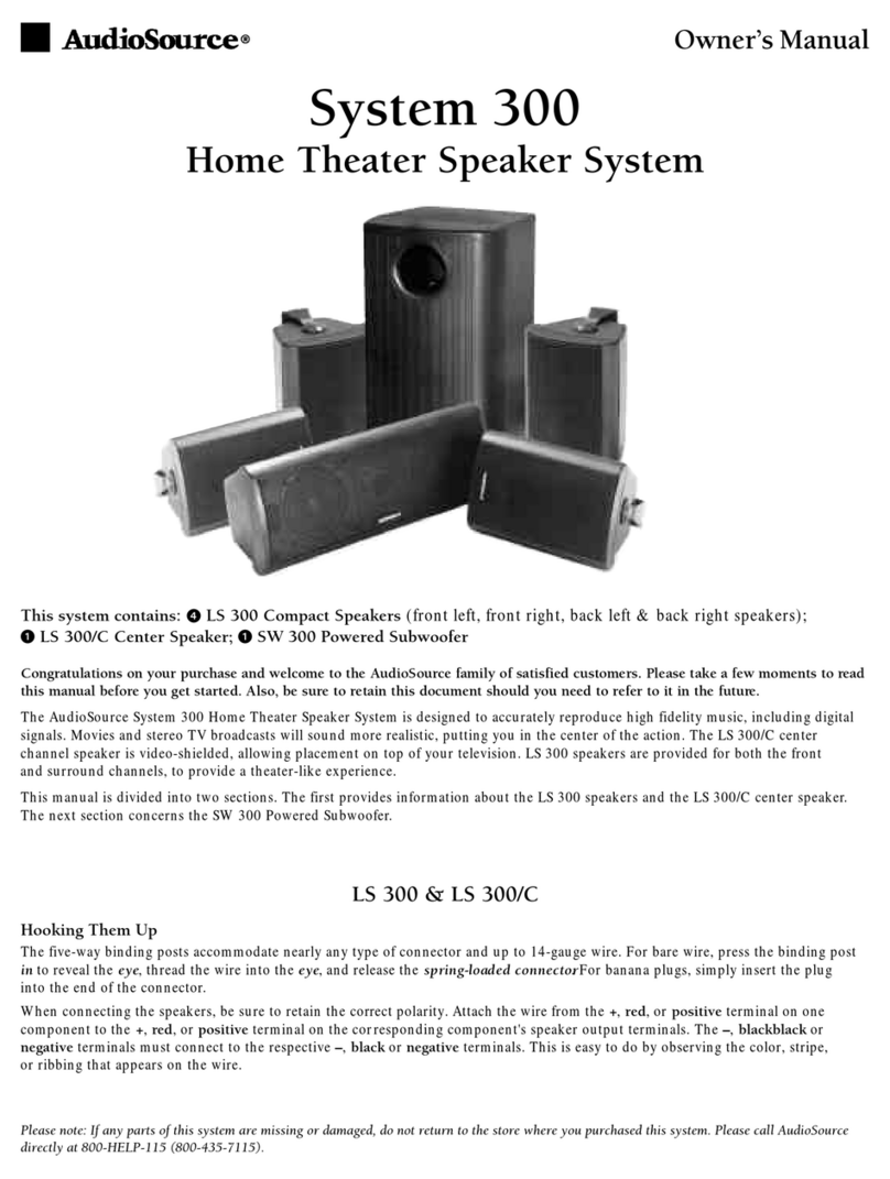 AudioSource LS 300 Manuel utilisateur
