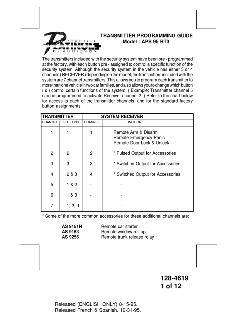 Prestige Platinum APS 95 BT3 Manuel du propriétaire