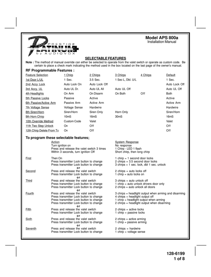 Prestige APS 800a Manuel utilisateur