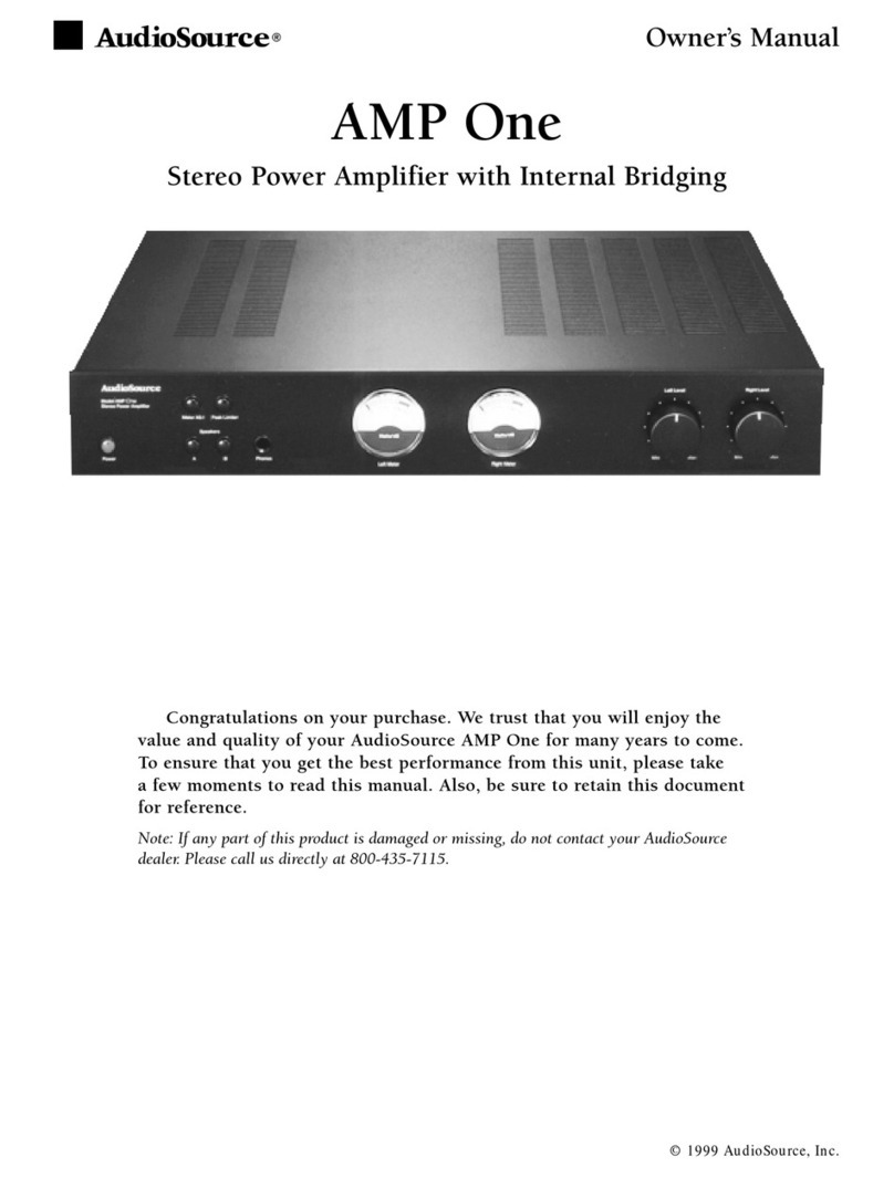 AudioSource PROJECTONE Manuel utilisateur