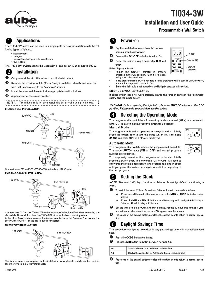 Aube Technologies TI034-3W Manuel utilisateur