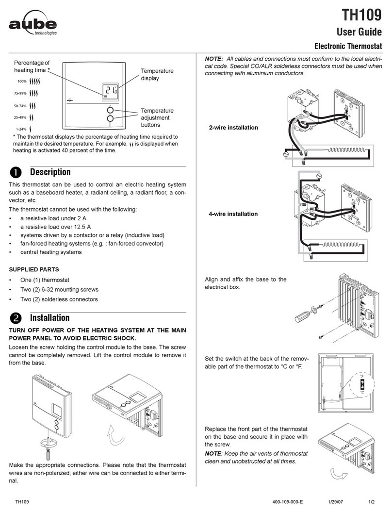 Aube Technologies TH109 Manuel utilisateur Aube Technologies TH109 Manuel utilisateur