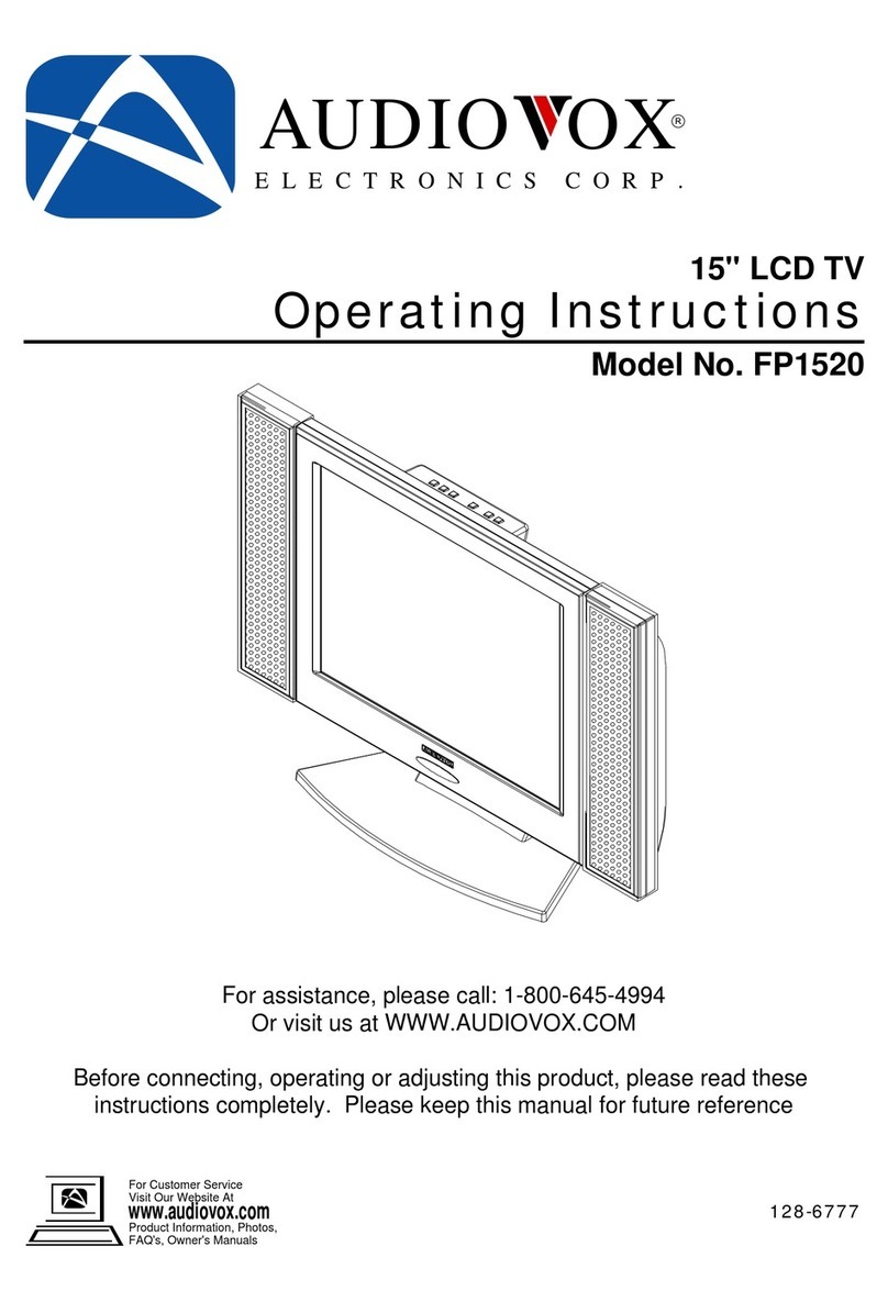 Audiovox FP1520 Manuel utilisateur Audiovox FP1520 Manuel utilisateur