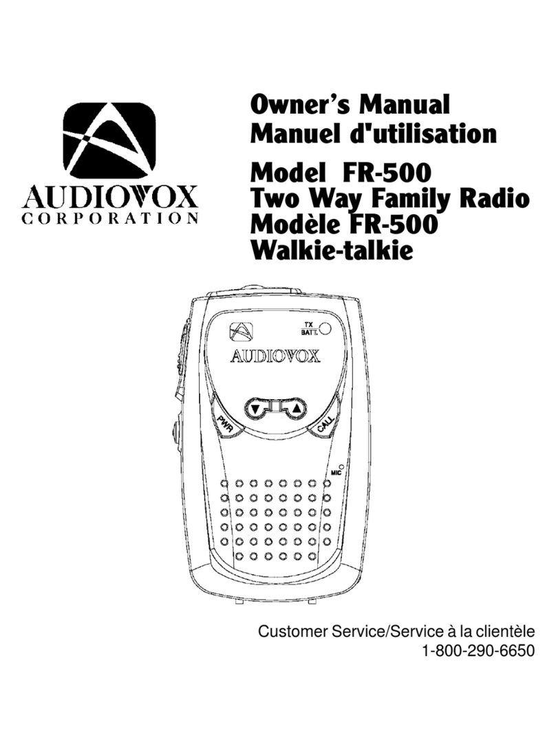 Audiovox FR-500 Manuel utilisateur