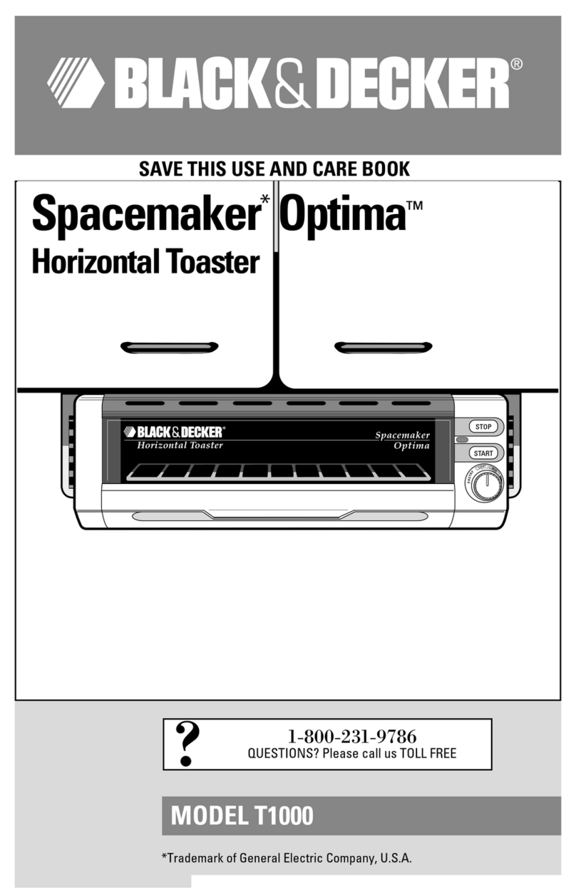 Black & Decker Spacemaker Optima T1000 Instructions d'installation