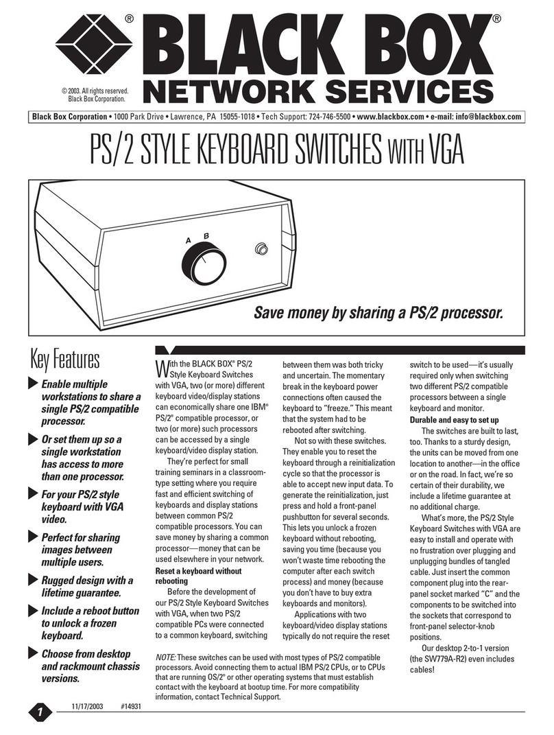 Black Box PS/2 Manuel utilisateur Black Box PS/2 Manuel utilisateur