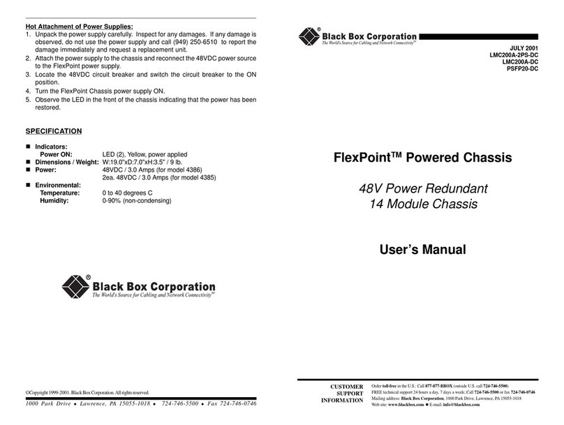 Black Box FlexPoint LMC200A-2PS-DC Manuel utilisateur