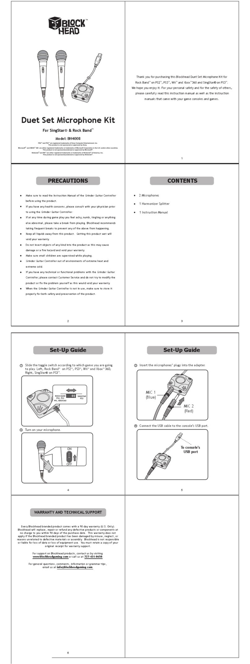 Blockhead BH4008 Manuel utilisateur
