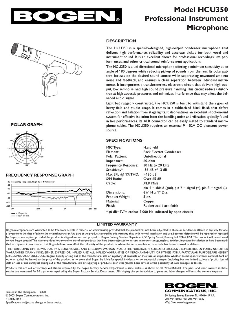 Bogen HCU350 Manuel utilisateur