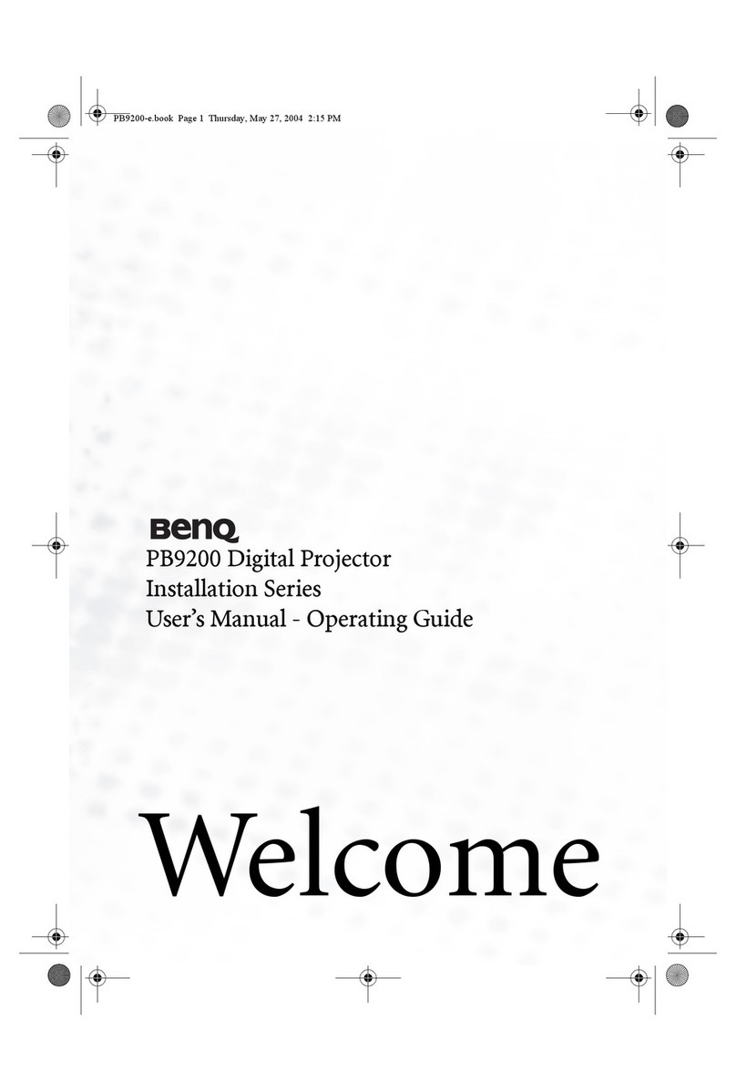 BenQ PB9200 - XGA LCD Projector Document technique