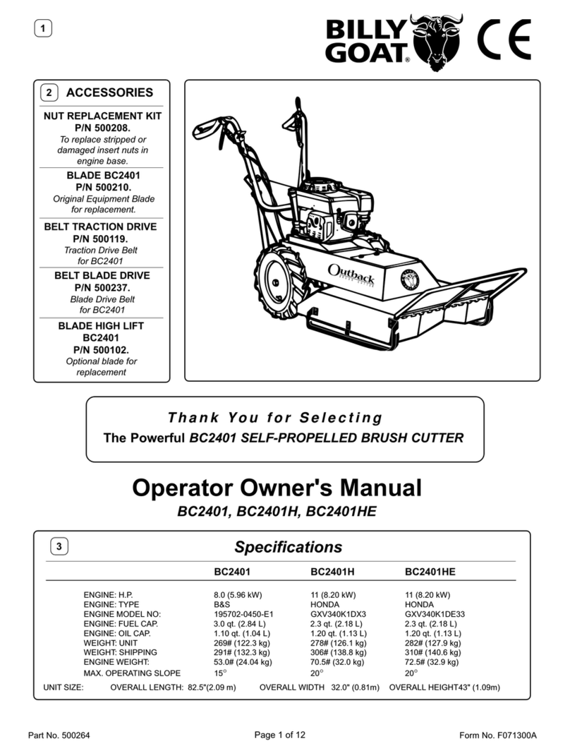 Billy Goat BC2401 Instructions d'installation
