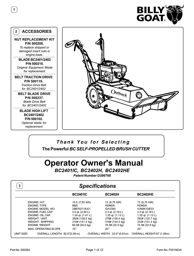 Billy Goat BC2401IC Instructions d'installation