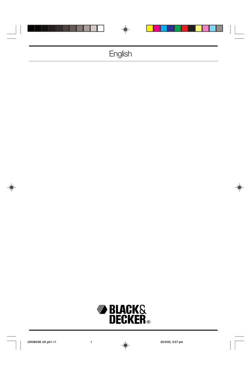 Black & Decker GR380/85 Manuel utilisateur