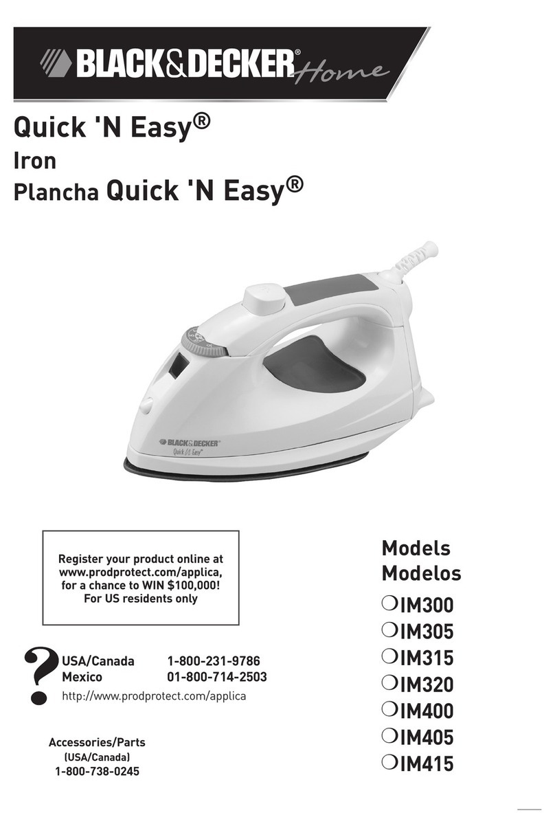 Black & Decker Quick 'N Easy IM305 Manuel du propriétaire