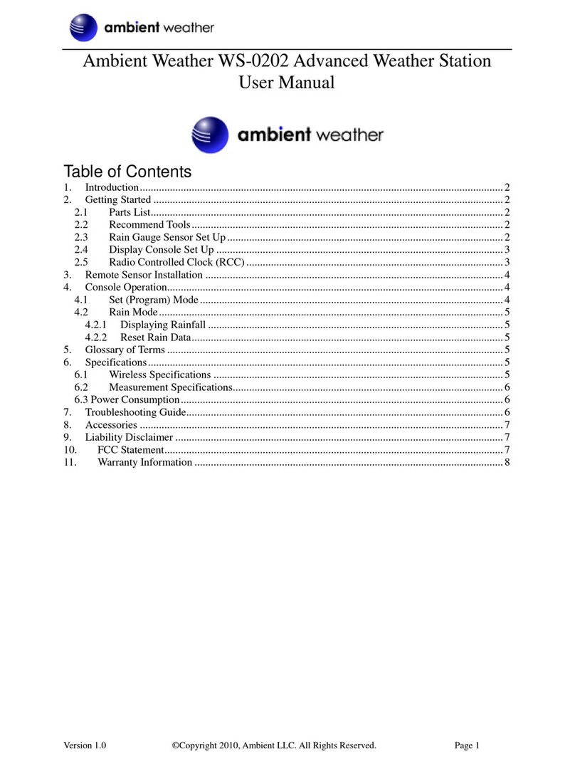 Ambient WS-0202 Manuel utilisateur Ambient WS-0202 Manuel utilisateur