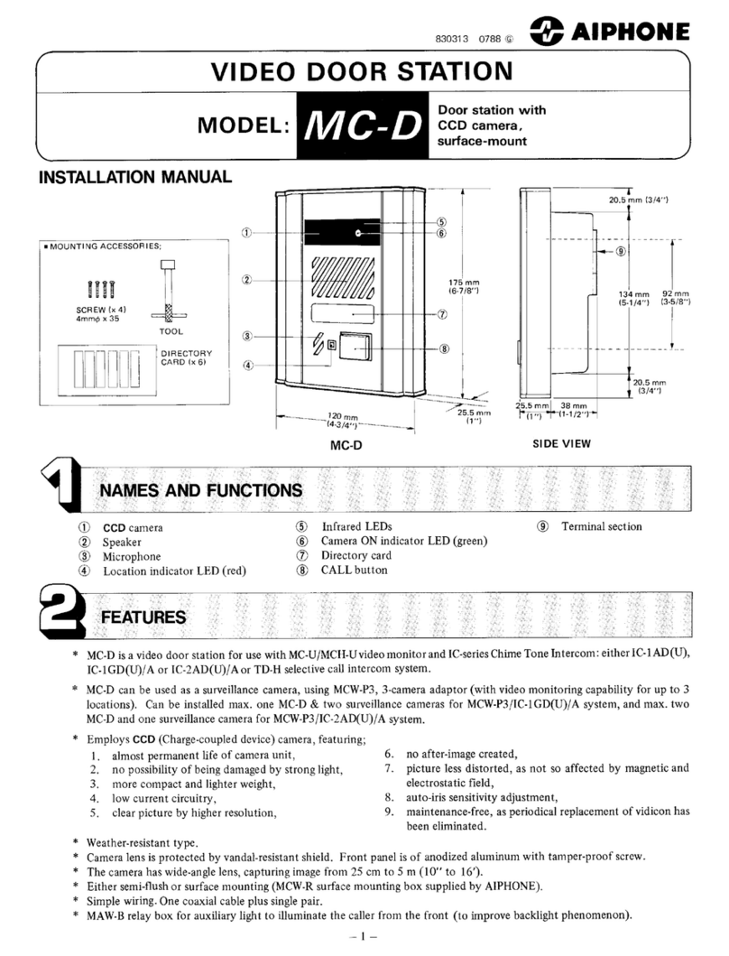 Aiphone MC-D Manuel utilisateur