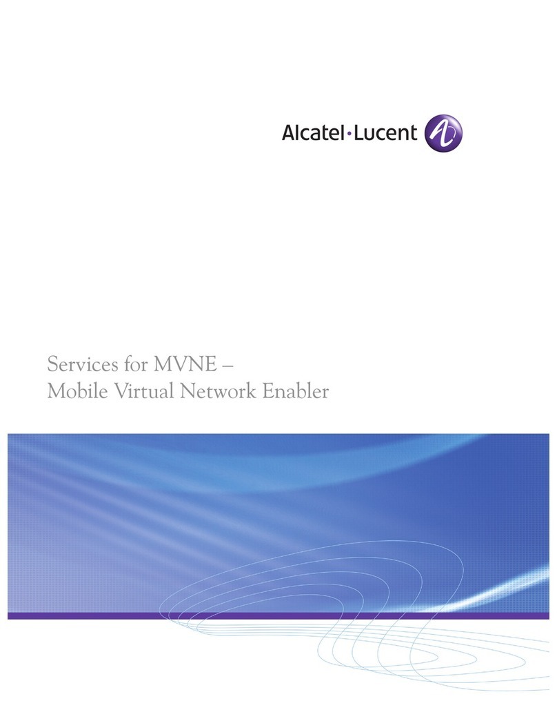 Alcatel-Lucent MVNE Manuel utilisateur Alcatel-Lucent MVNE Manuel utilisateur