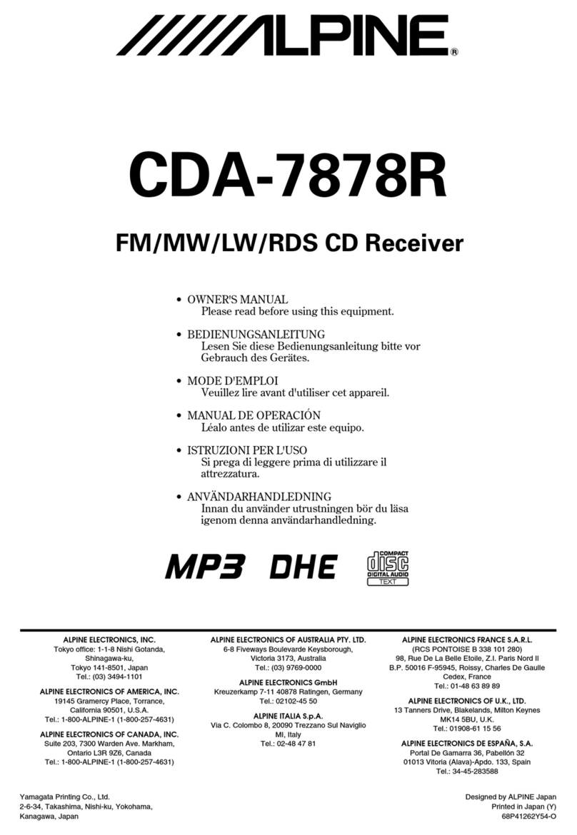 Alpine CDA-7878R Manuel utilisateur