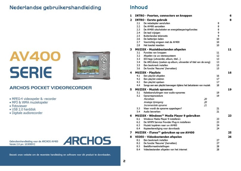 Archos HD DVR Manuel utilisateur