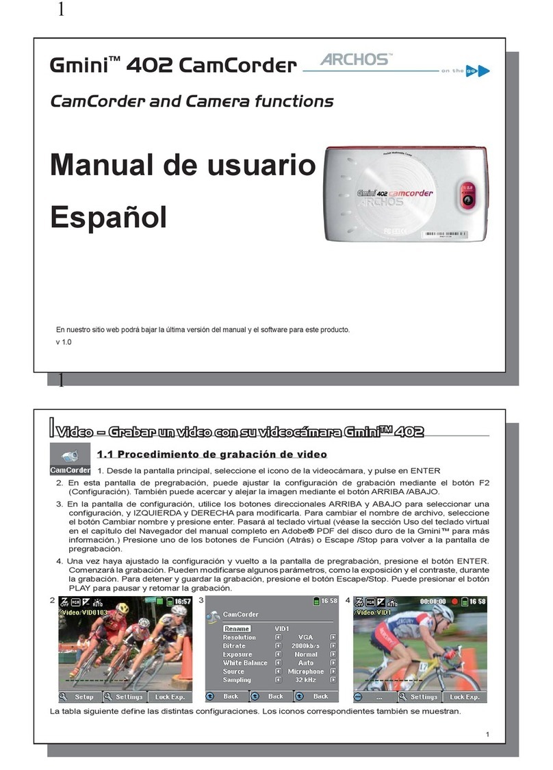 Archos Gmini 402 Manuel utilisateur