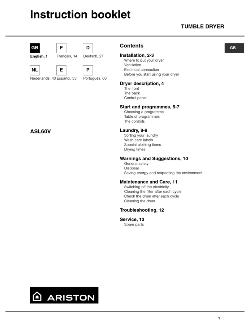 Ariston ASL60V Manuel utilisateur