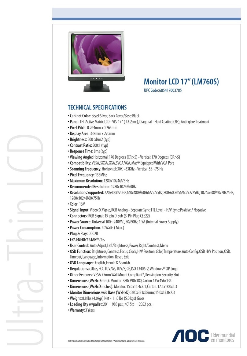 AOC LM760S Manuel utilisateur