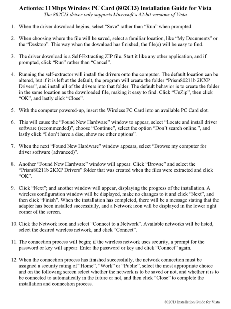 ActionTec 11 Mbps Wireless Access Point Manuel utilisateur