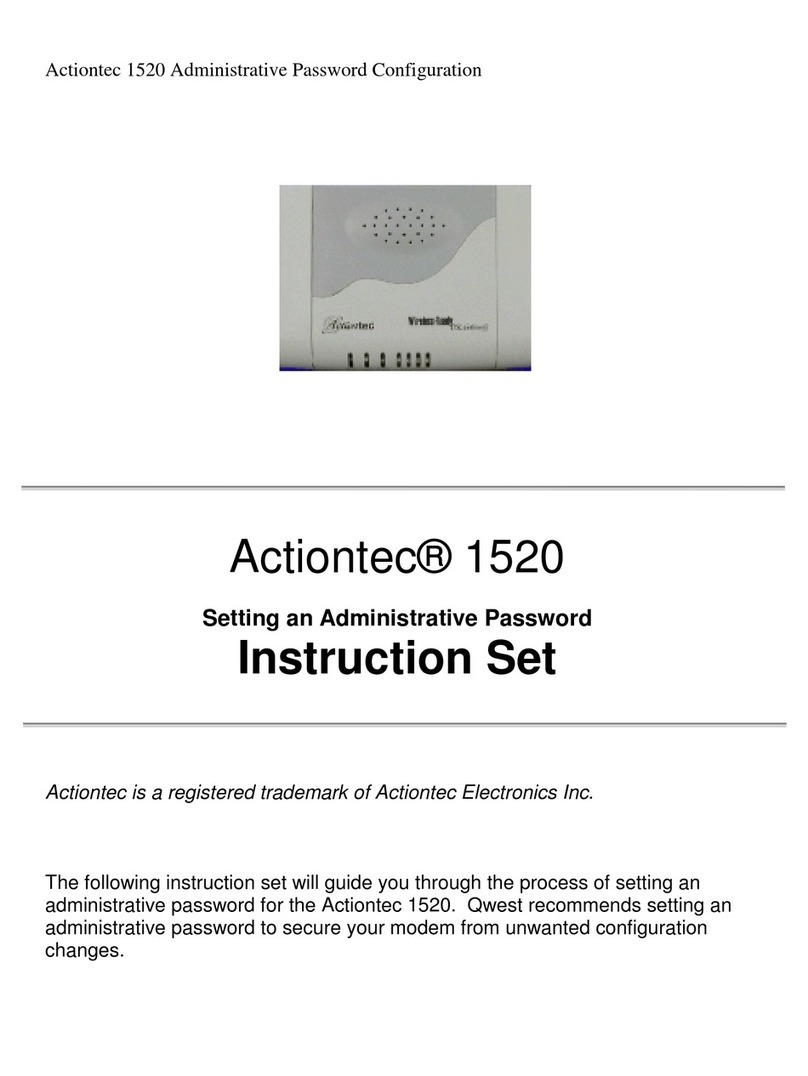 ActionTec 1520 Manuel d'utilisation ActionTec 1520 Manuel d'utilisation