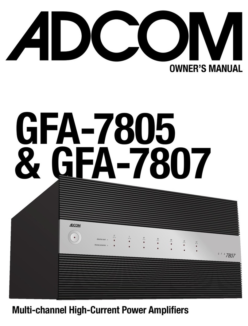 Adcom GFA-7807 Manuel utilisateur