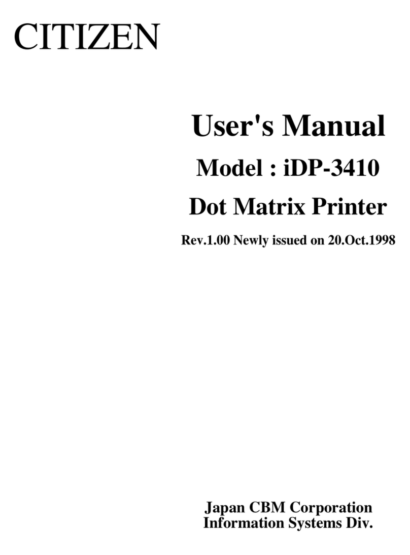 Citizen iDP-3410 Manuel utilisateur Citizen iDP-3410 Manuel utilisateur