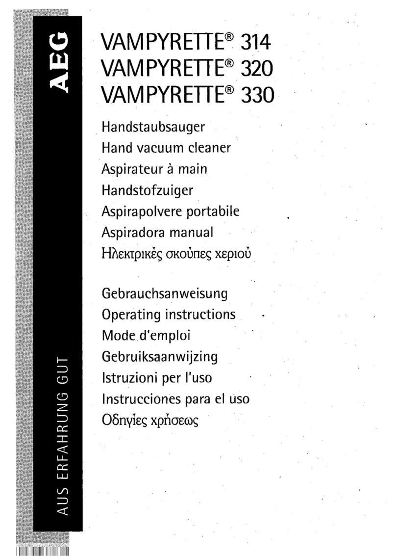 AEG VAMPYRETTE 314 Manuel utilisateur