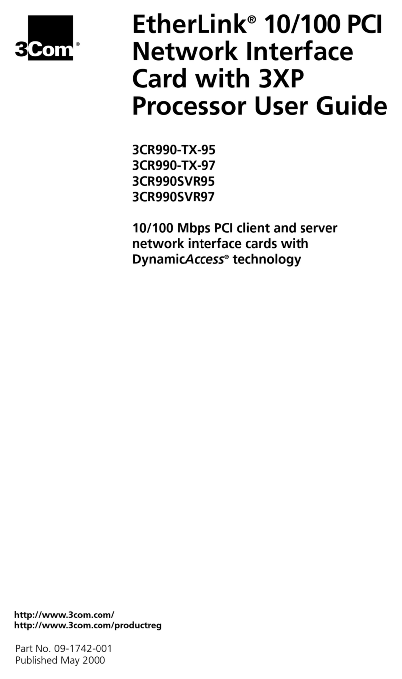 3Com EtherLink 3CR990-TX-95 Manuel utilisateur 3Com EtherLink 3CR990-TX-95 Manuel utilisateur