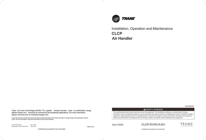 Trane CLCP Manuel utilisateur
