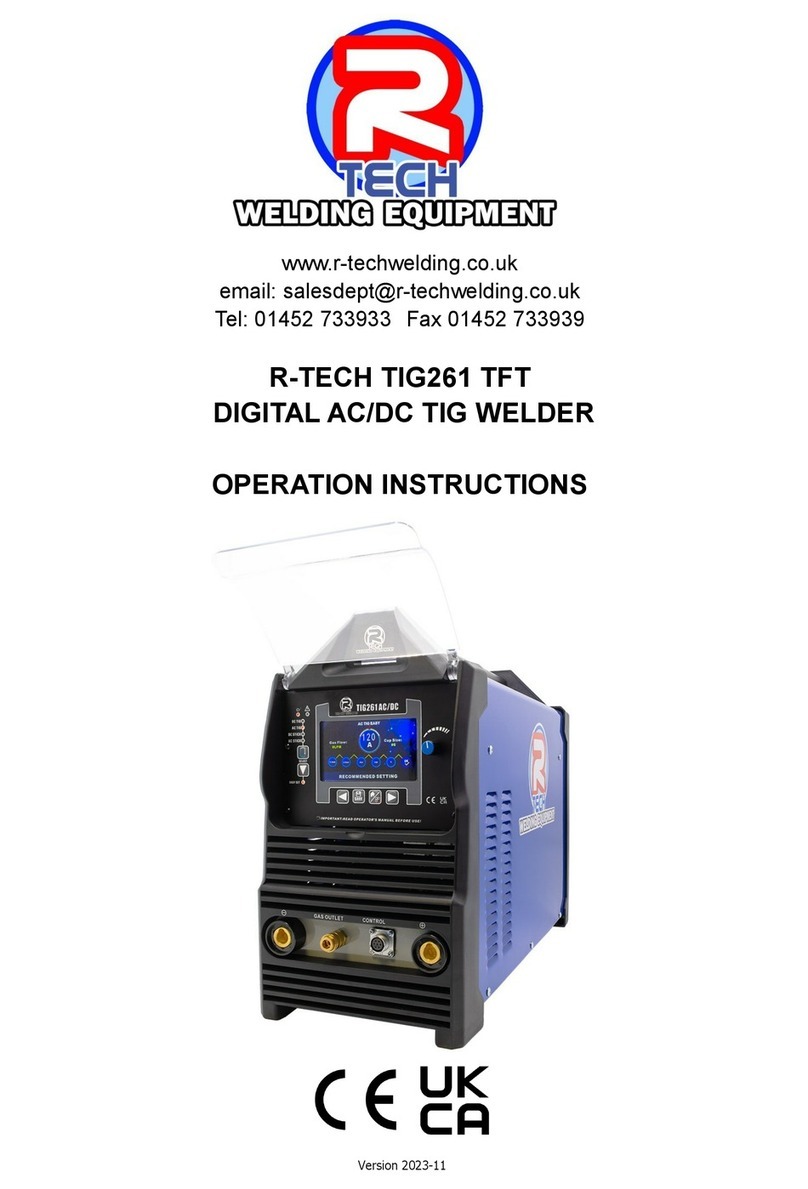 Rtech TIG261 Manuel utilisateur Rtech TIG261 Manuel utilisateur