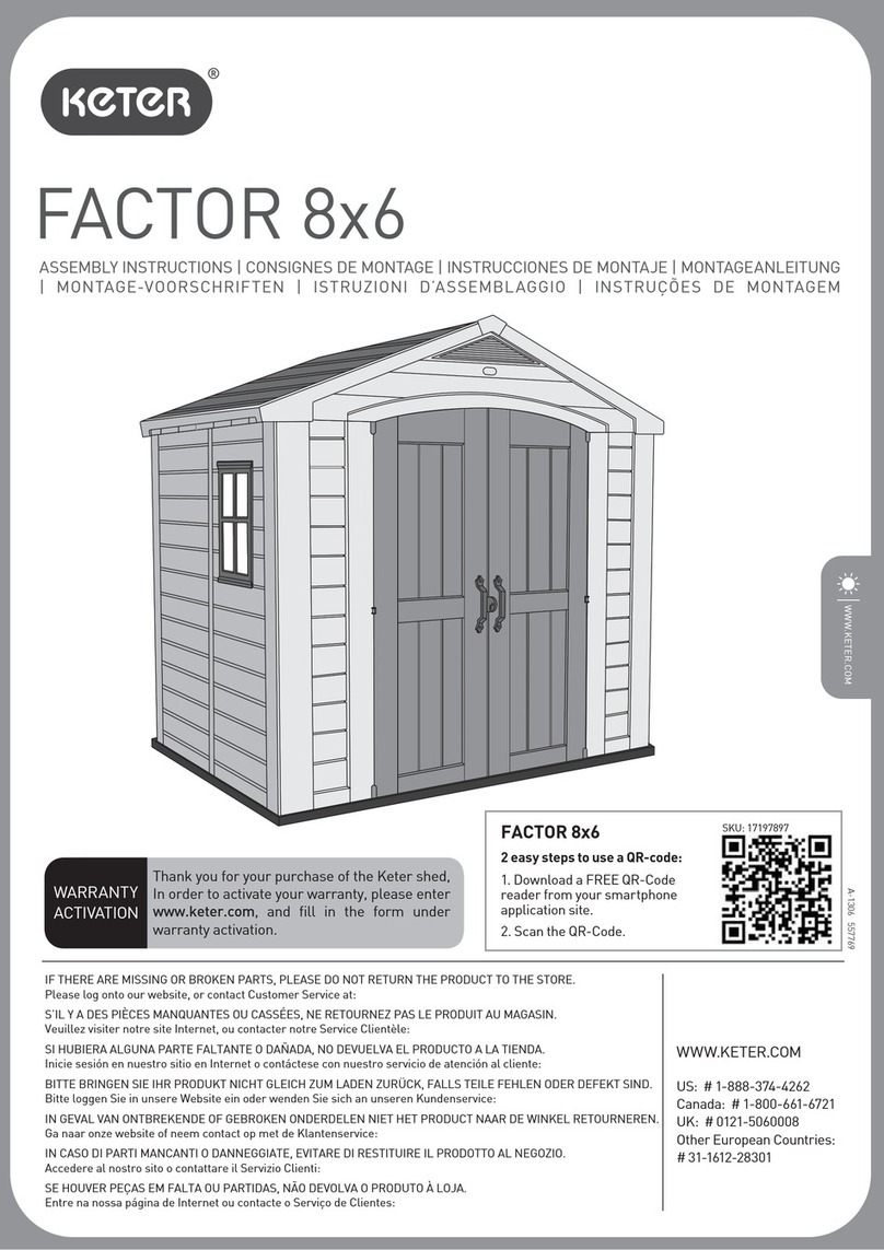 Keter FACTOR 8x6 Manuel utilisateur