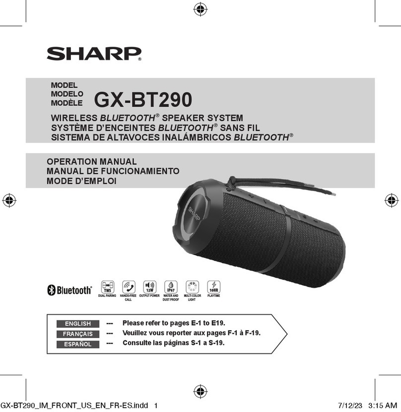 Sharp GX-BT290 Manuel utilisateur