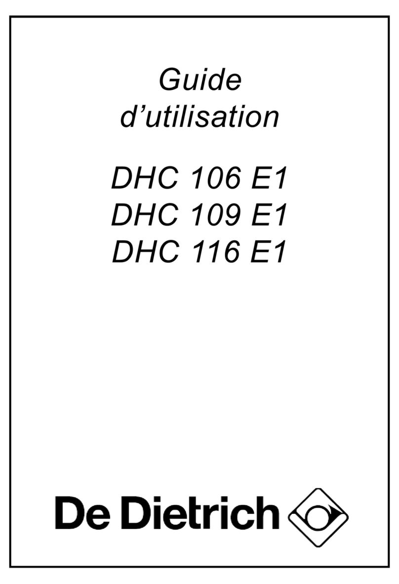 DeDietrich DHC 106 E1 Manuel utilisateur
