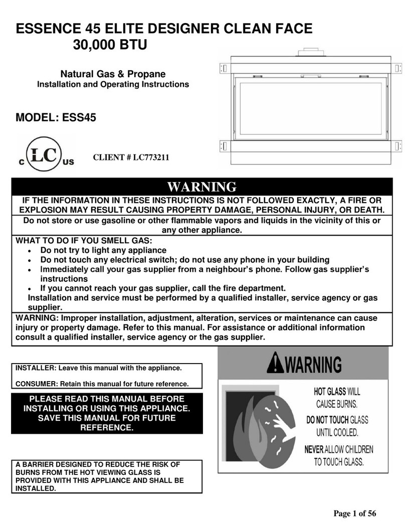 Savannah Heating ESSENCE ESS45 Manuel utilisateur