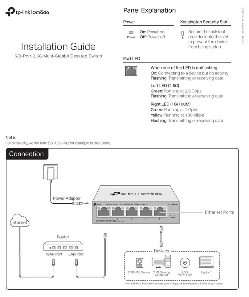 TP-Link Omada DS105G-M2 Manuel utilisateur