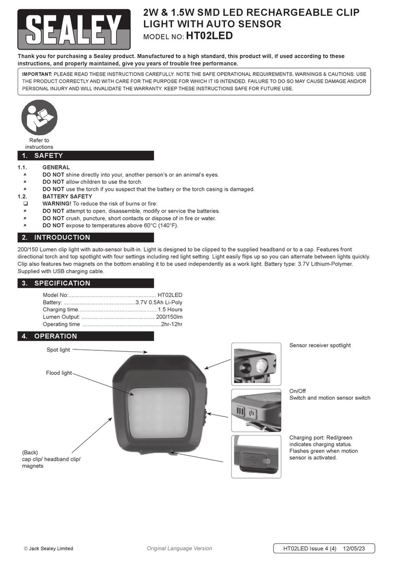 Sealey HT02LED Manuel utilisateur
